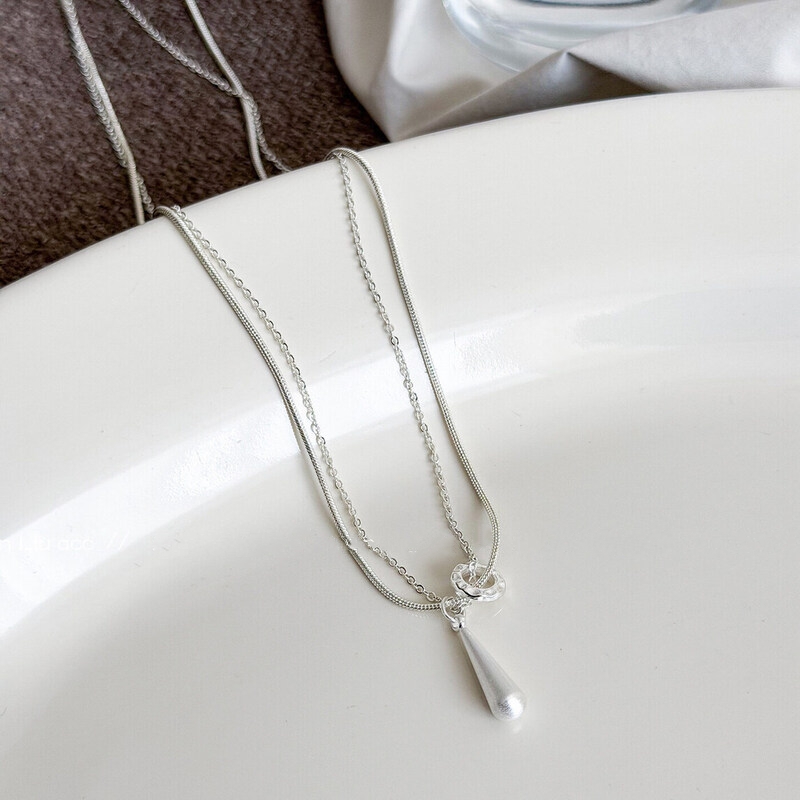Minimal Double Chain Necklace